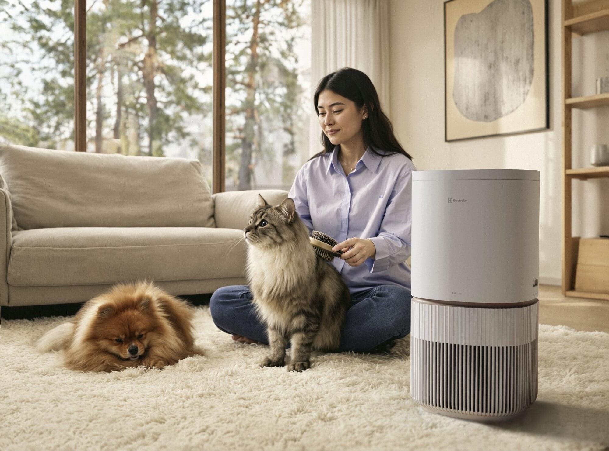 เครื่องฟอกอากาศสำหรับกำจัดขนสัตว์เลี้ยง