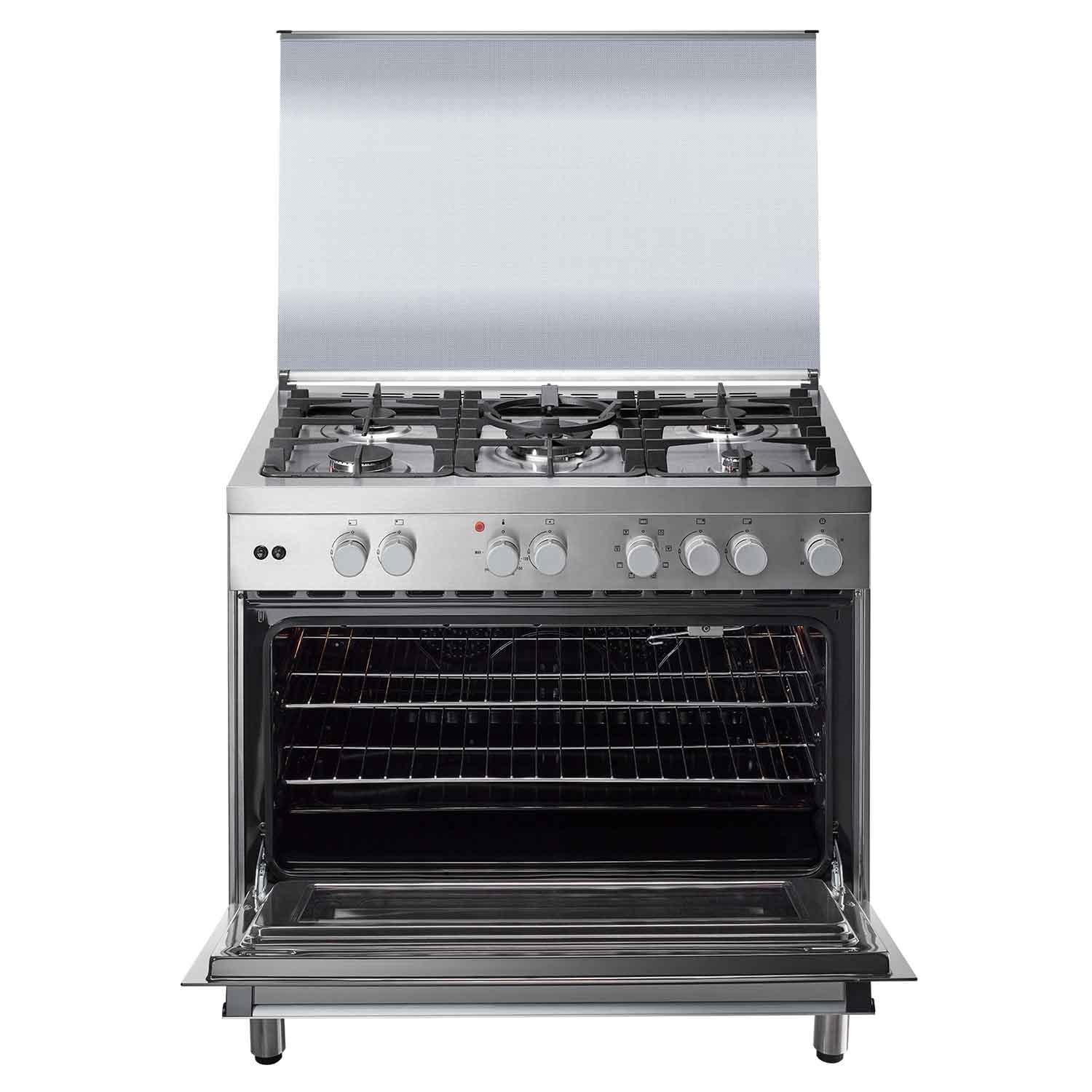 90cm UltimateTaste 700 freestanding cooker with gas hob and 130L