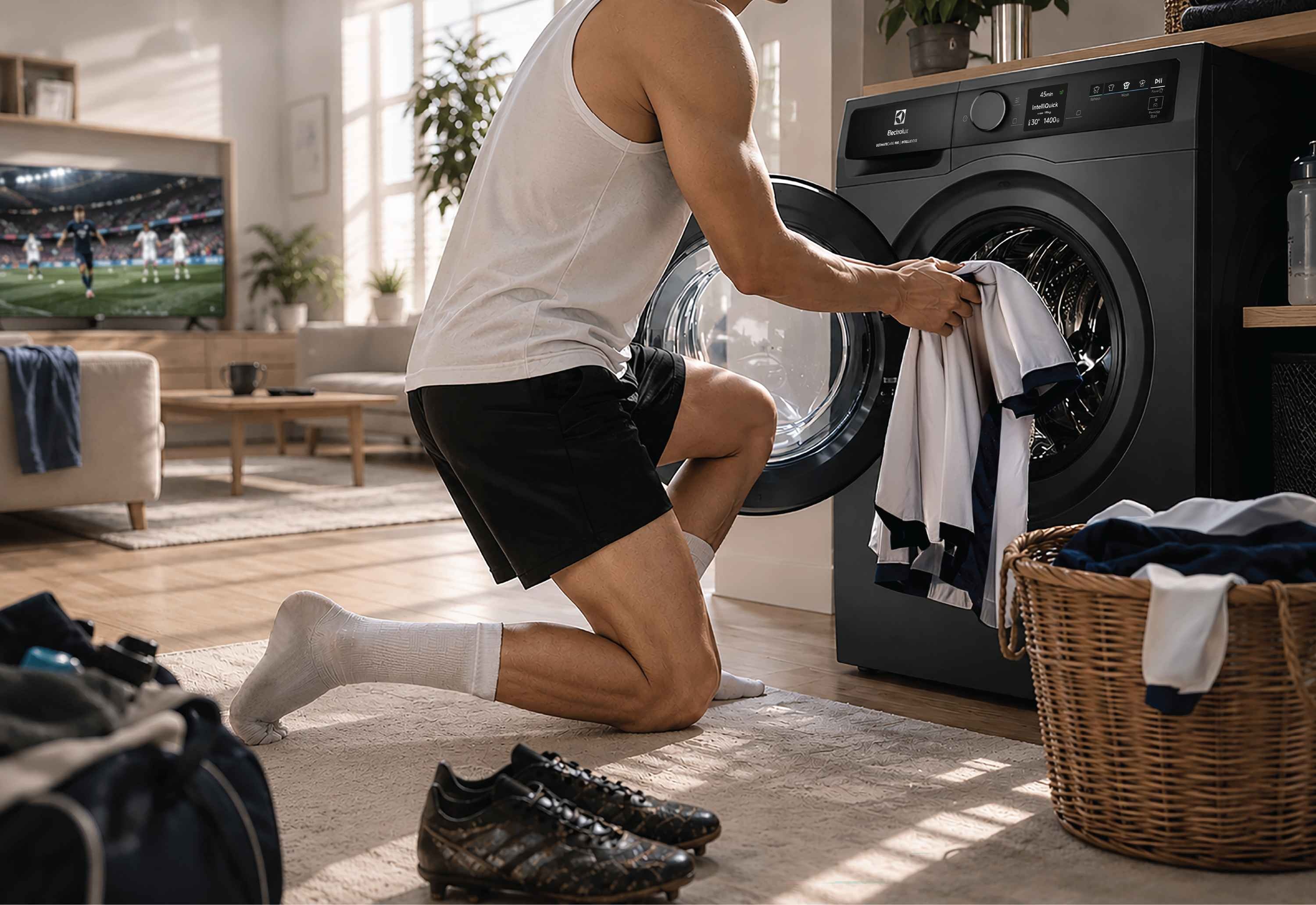 Washing machine Electrolux smart refresh color bright clothes care everyday