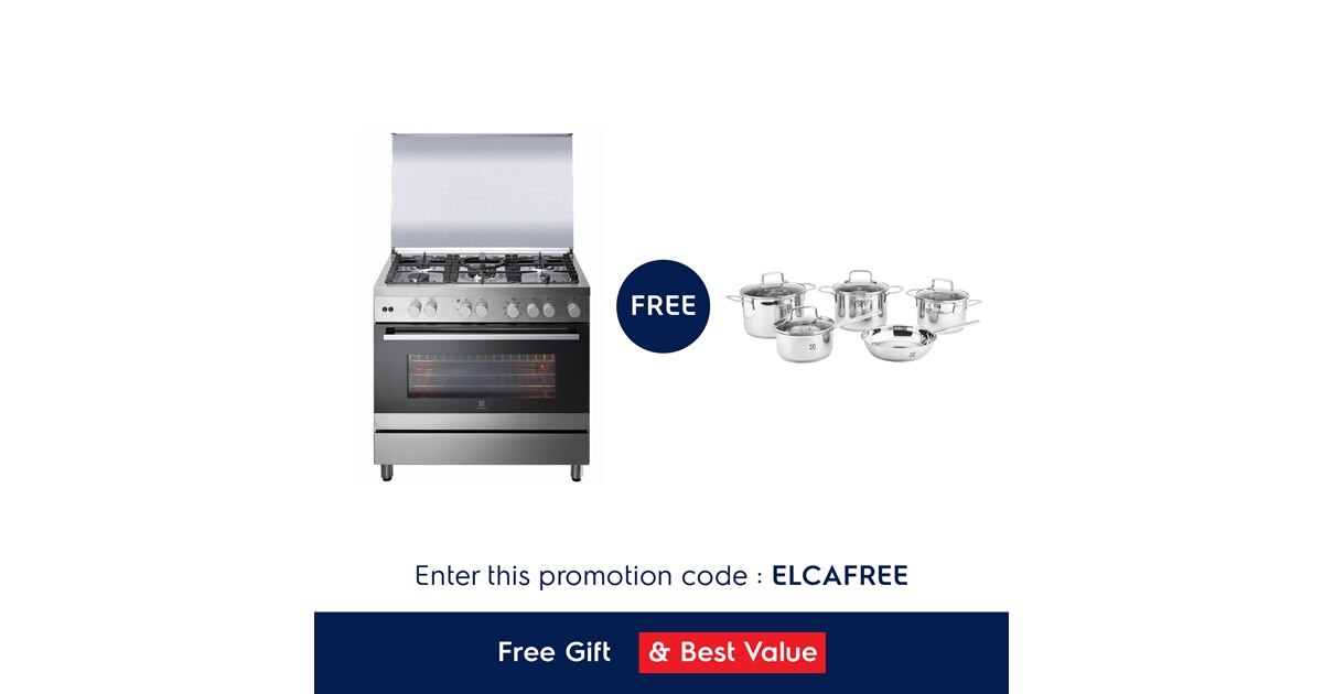 90cm UltimateTaste 700 freestanding cooker with gas hob and 130L