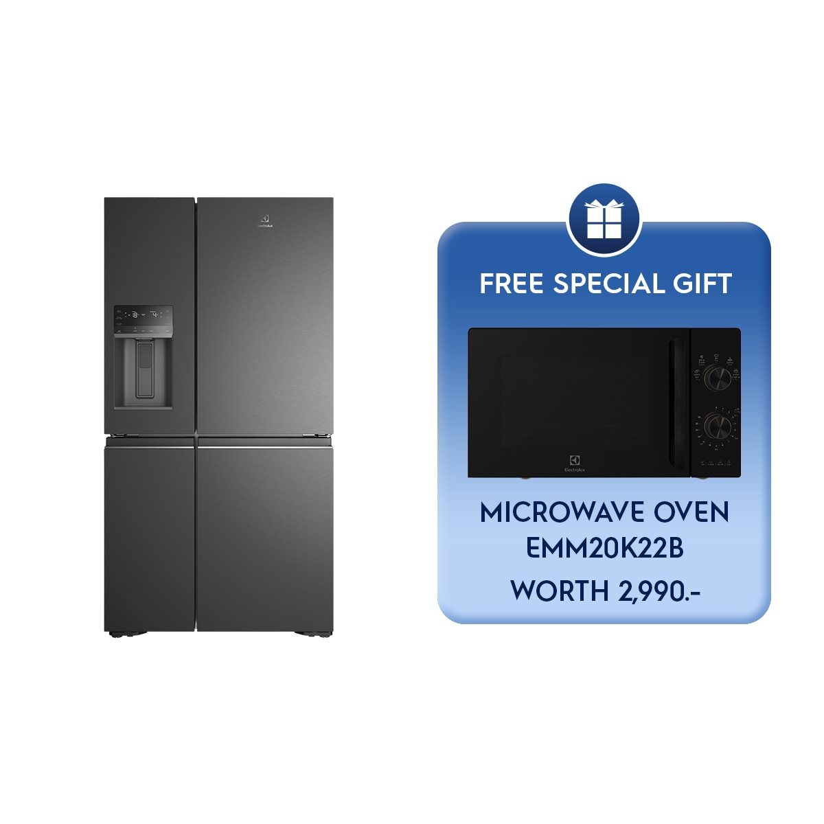 609L French door refrigerator with Water dispenser