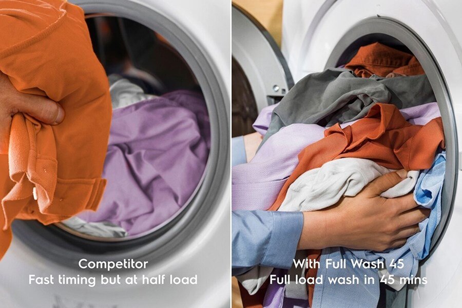 ซักเสื้อผ้าเต็มถังใน 45 นาที